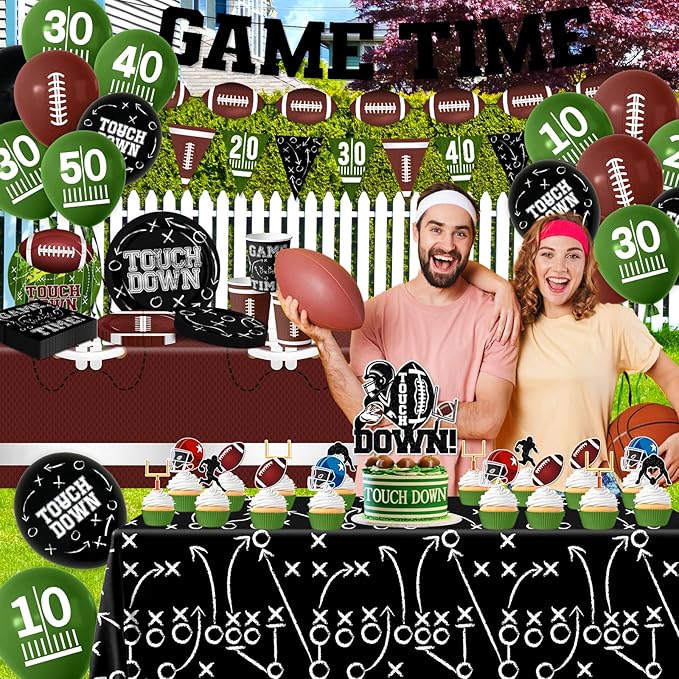 Football Party Supplies Kit Serve 24 Football Party Decorations