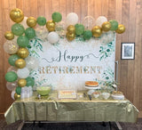 Happy Retirement Party Decorations Set Eucalyptus Leaves Retired