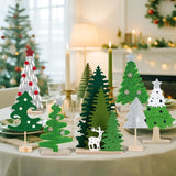 Christmas Table Decorations 7PCS Mini Christmas Trees Felt