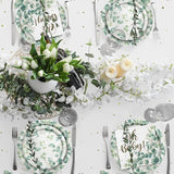 Sage Greenery Baby Shower Party Supplies Disposable Paper Plates