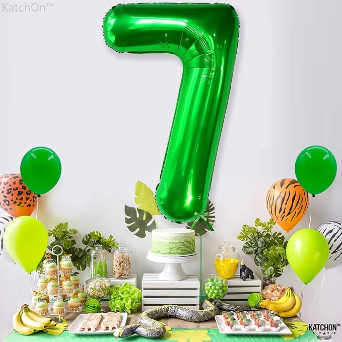 KatchOn, Giant Dark Green Number 7 Balloon - 40 Inch | 7th Birthday
