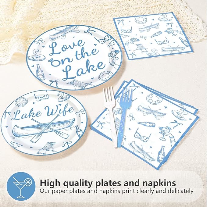 96Pcs Happy Engagement Party Decorations ﻿Dusty Blue Wedding Decor