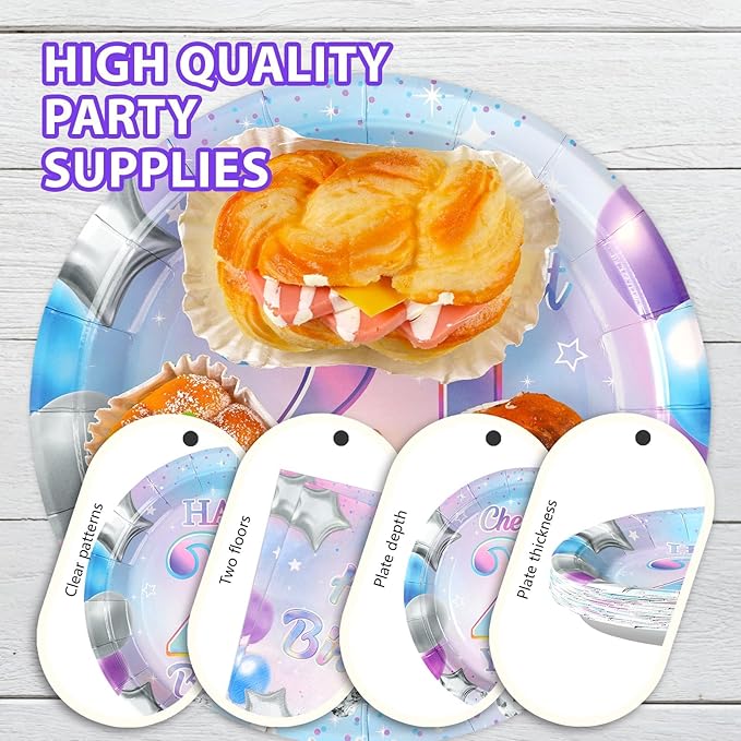 96Pcs 21st Birthday Decorations Iridescent 21st Birthday Party