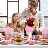 168PCS Happy Valentine's Day Party Supplies Pink Red White Heart