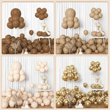 Amandir 153pcs Brown Balloon Garland Arch Kit, Different Sizes 18 12