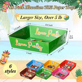 48 Pack Hawaii Party Paper Tray Aloha 5lb Tiki Paper Disposable Boat