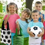 24 Pcs Soccer Party Favors Bags with Handles Reusable Non woven