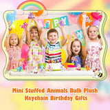 133 Pcs Unicorn Party Favors Include 16 Mini Plush Unicorn Keychains