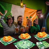 180PCS St Patrick's Day Party Supplies Shamrock Paper Plates &