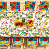 Luau Party Decorations 99Pcs Hawaiian Aloha Party Plates Serve 24