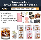 50th Birthday Gifts for Men Whiskey Glass Set 50th Birthday