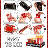 108 Pcs/ 36 Sets Movie Night Snack Trays Popcorn Boxes Cardboard
