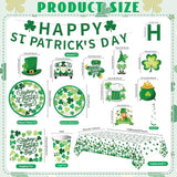 106PCS St Patrick's Day Plates and Napkins Set St Patricks Day