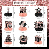 50th Birthday Decorations Women, 9pcs Rose Gold 50 Birthday Party