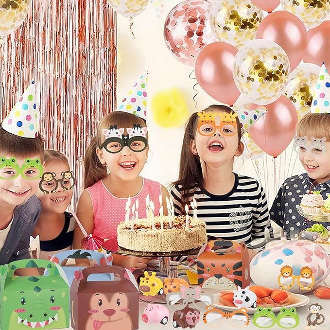 110 Pcs Jungle Safari Party Favors Animal Theme Party Surprised kit