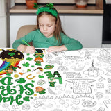 QZYL 54" x 108" Coloring St Patricks Day Crafts, Giant Coloring Table
