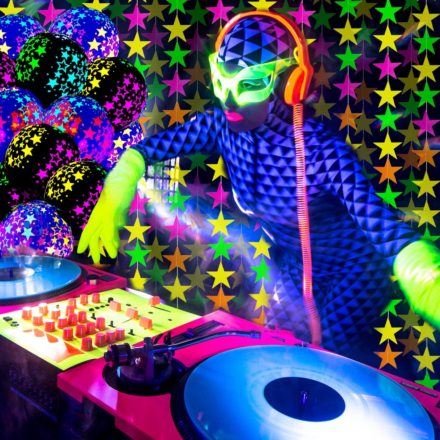 Skylety 32 Pcs Glow in The Dark Party Supplies Neon Party Favors with