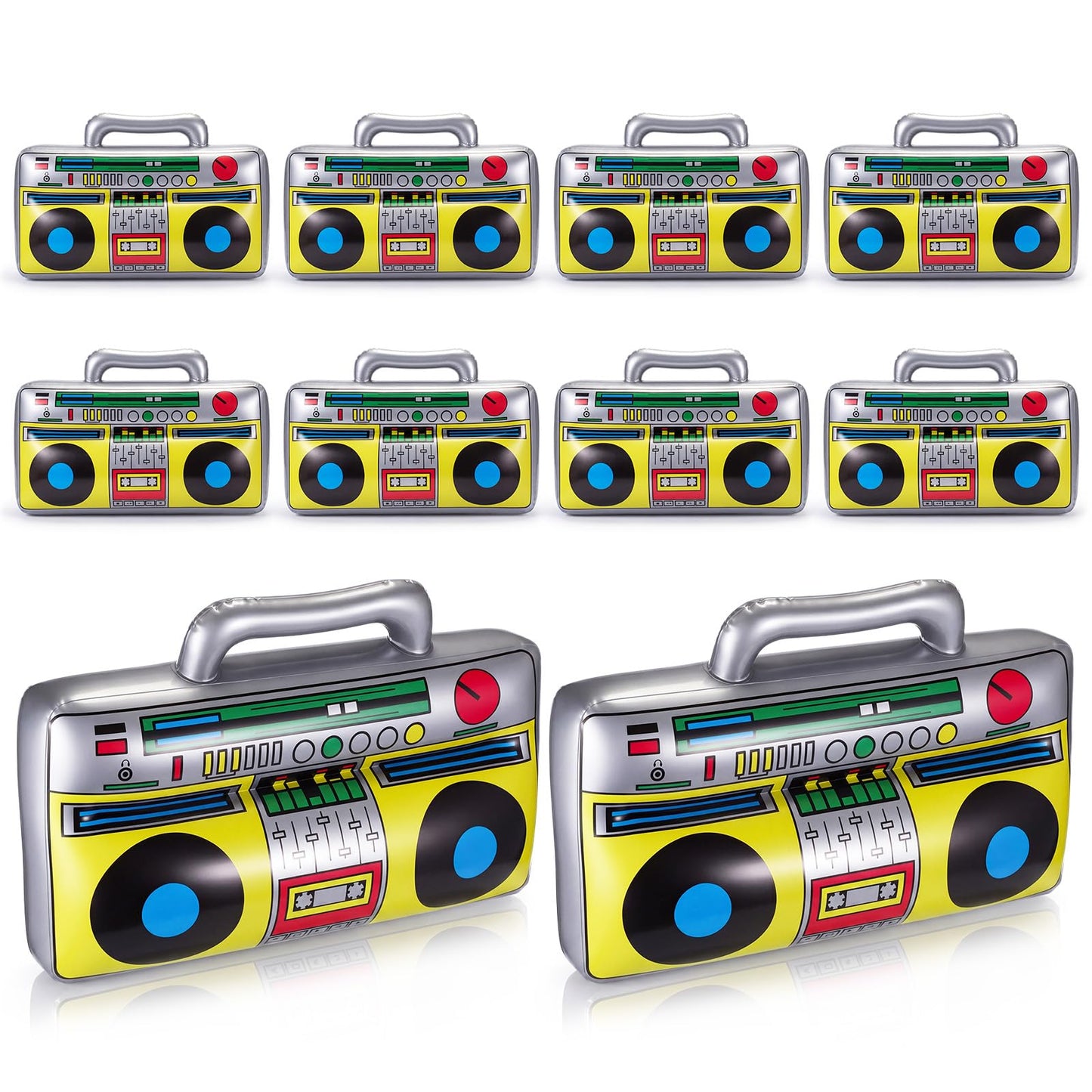meekoo 3 Pcs Inflatable Radio Boombox Party Decorations, 16.5 Inches