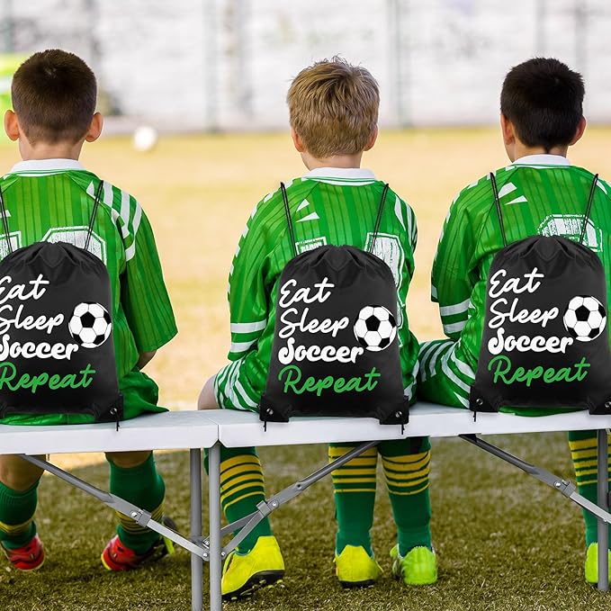 96 Pcs Soccer Party Favors Include 24 Soccer Drawstring Bags 24