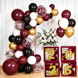 Graduation Decorations Class of 2026 - Maroon and Gold Graduation