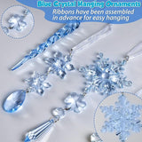 18pcs Crystal Christmas Ornaments for Christmas Tree Decorations-