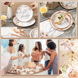 Dandat 350 Pcs Baby Shower Plates Set Baby Shower Party Supplies