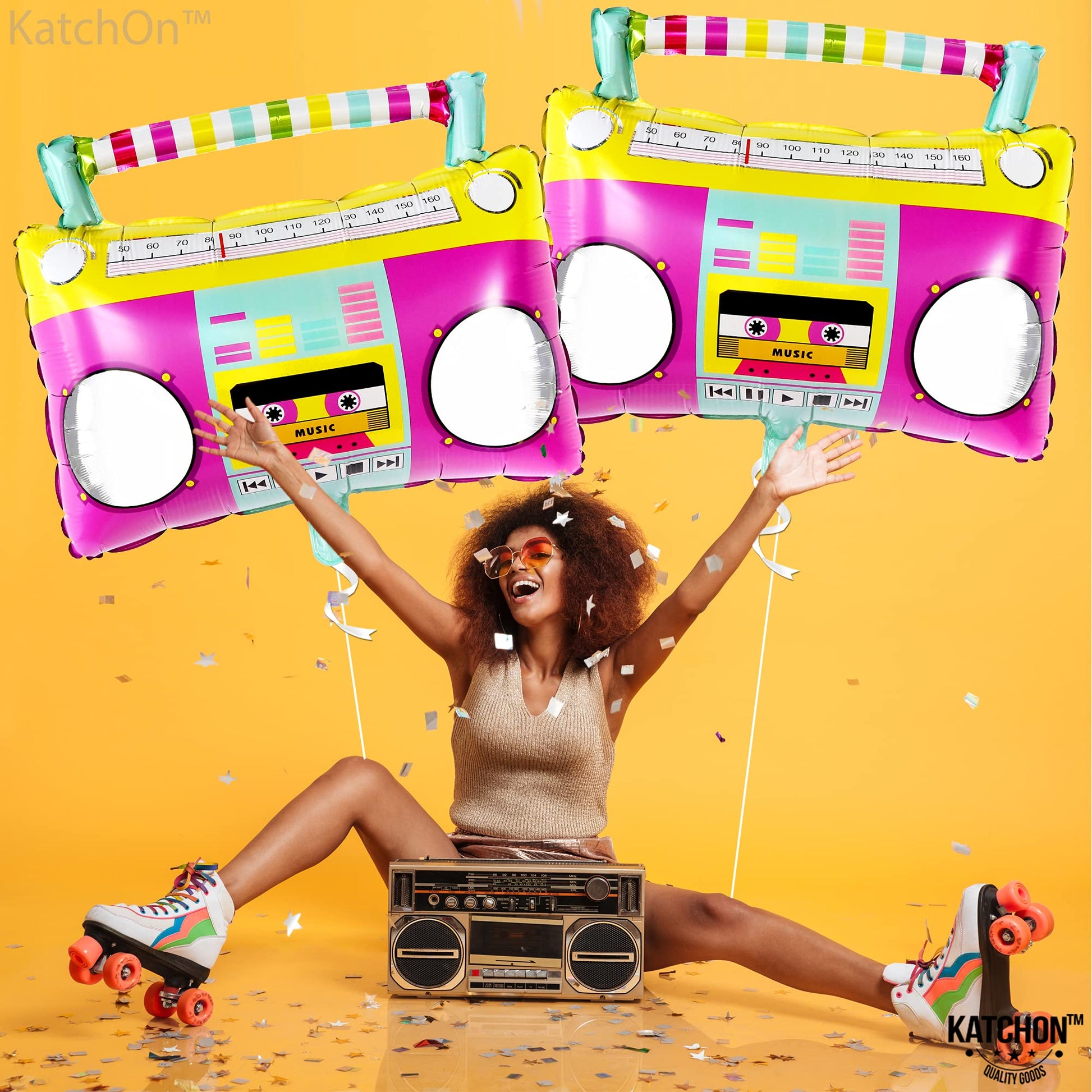 KatchOn, Large Boombox Balloon Set - 22 Inch | 90s Balloons for 90s
