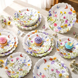 60 Pcs Wildflower Paper Plates Wildflower Spring Easter Party