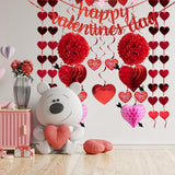 20 Packs Valentine's Day Swirl String Cutout with Garland Party