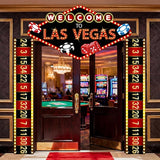3 Pcs Casino Night Porch Sign Banner Casino Theme Party Decorations