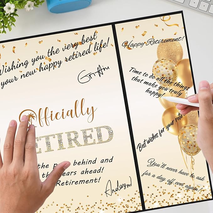 Black Gold Retirement Decorations Officially Retired Alternative