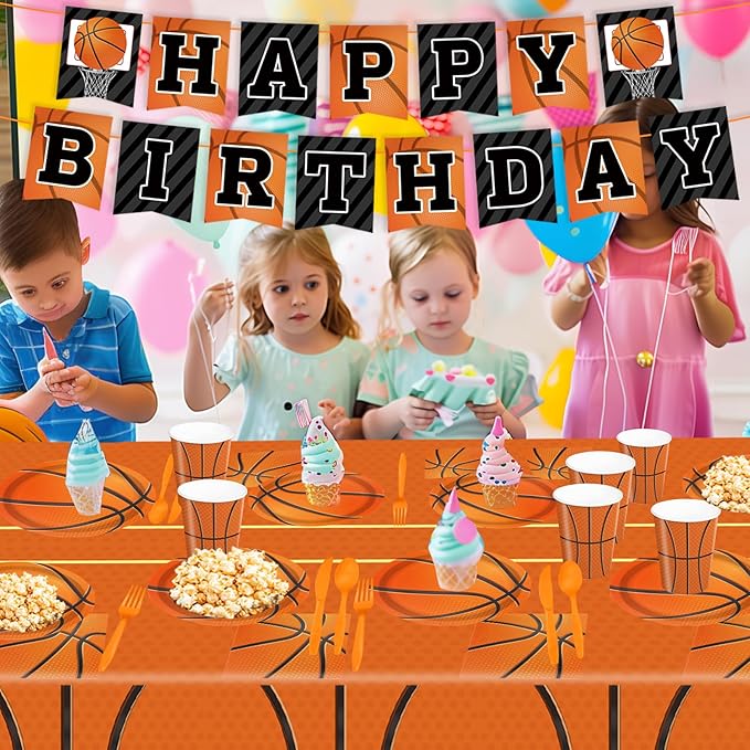 170Pcs Basketball Party Supplies Basketball Birthday Decorations