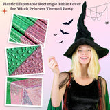 2 Pcs Witch Princess Theme Party Pink & Green Holographic Party