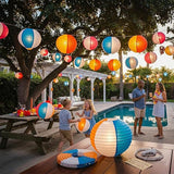 15Pcs Pool Party Decorations Beach Ball Paper Lanterns Summer