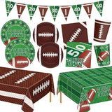 99 Pcs Football Party Supplies Sets Includes Touchdown Dinner Plates