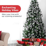 Prextex 36pc Silver Christmas Ornaments Set - Shatterproof Christmas