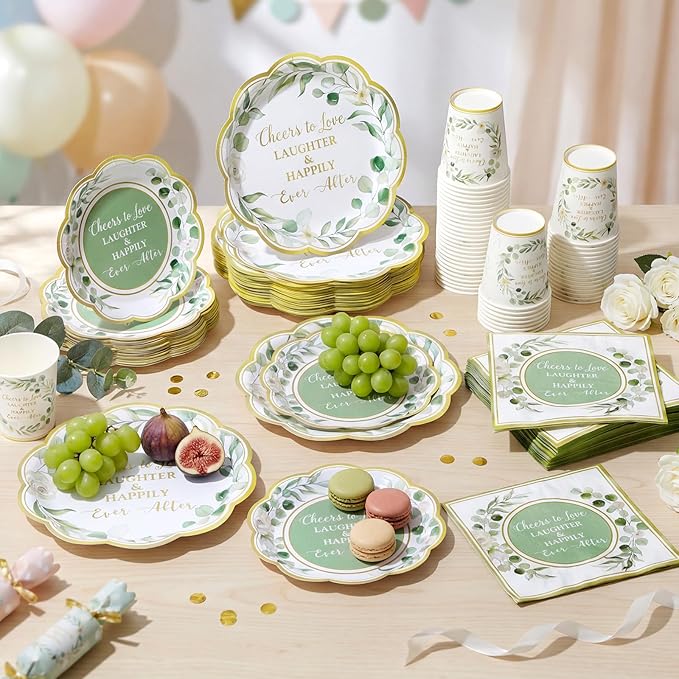 250 Pcs Eucalyptus Leaves Bridal Shower Party Decorations Sage Green