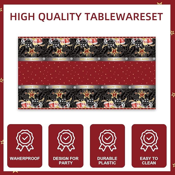 141Pcs Movie Night Birthday Party Decorations for 20 Guests