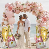 91 Pcs Rose Gold Balloons Huge Explosion Star Balloons Champagne