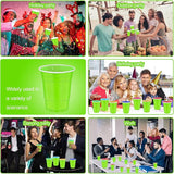 120 pcs 12 oz Fluorescent Green plastic cups St. Patrick's Day