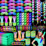 OLUPP 282 PCS Glow in the Dark Party Supplies, 18 Foam Sticks, 18 LED