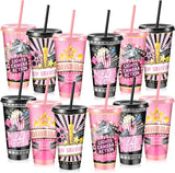 24pcs Movie Night Cups 24oz Reusable Christmas Cinema Tumbler with