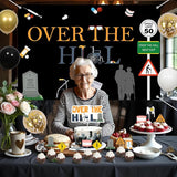 Over The Hill Birthday Decorations for Men Funny Over The Hill
