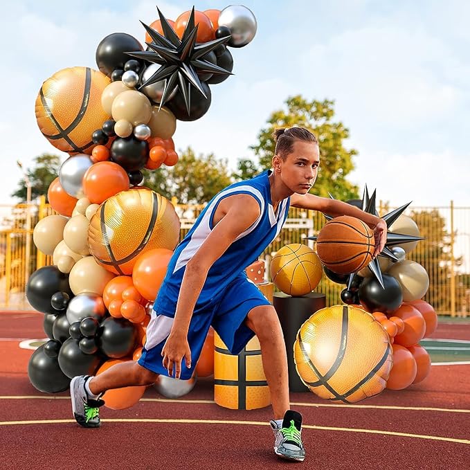 Basketball Balloon Arch Garland Kit 103Pcs Basketball Party Balloons