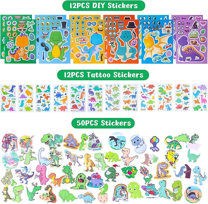 12 Pack Dinosaur Party Favors Gift Bags Dinosaur Birthday Party