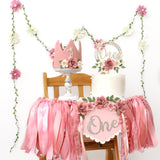 HODIHIWI Wildflower 1st High Chair Banner Birthday Decorations For
