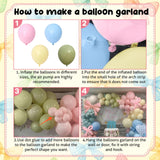 Goose Balloon Arch Kit Pastel Pink Blue Sage Green Balloons Garland