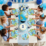 96Pcs Travel Theme 1st Birthday Party Supplies Adventure Awaits