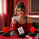Casino Theme Party Decorations Pack of 12 Clubs and Spades Honeycomb