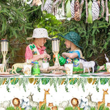 Jungle Safari Tablecloths 3Pcs Wild Animal Table Cover for Safari